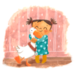 girl_and_goose_painting Goose-Dog